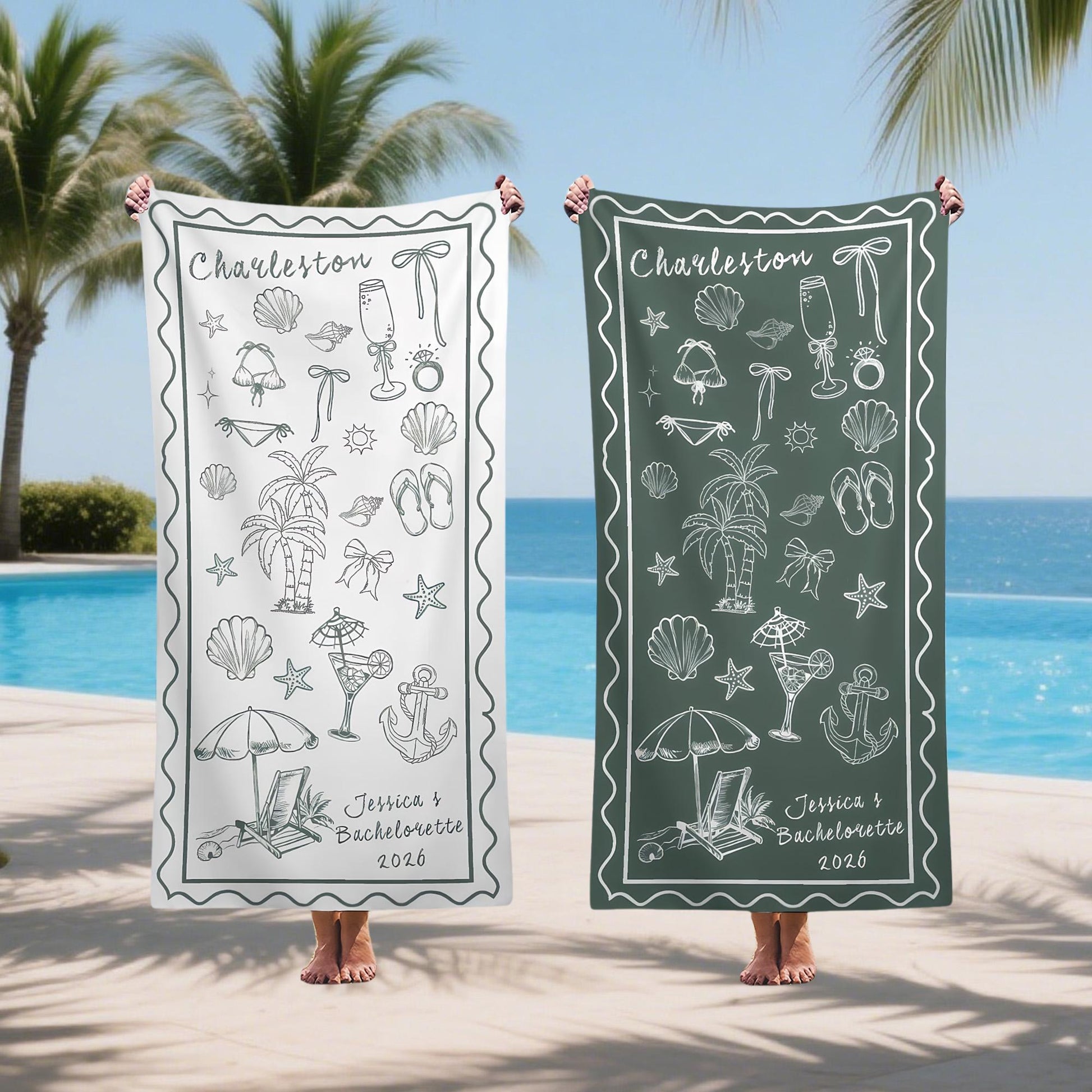 Bachelorette Party Pool Towel,friends Beach Trip Gift, Vacation Towels,bachelorette Trip Gift,beach Towels,bride Beach Towels