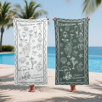 Bachelorette Party Pool Towel,friends Beach Trip Gift, Vacation Towels,bachelorette Trip Gift,beach Towels,bride Beach Towels