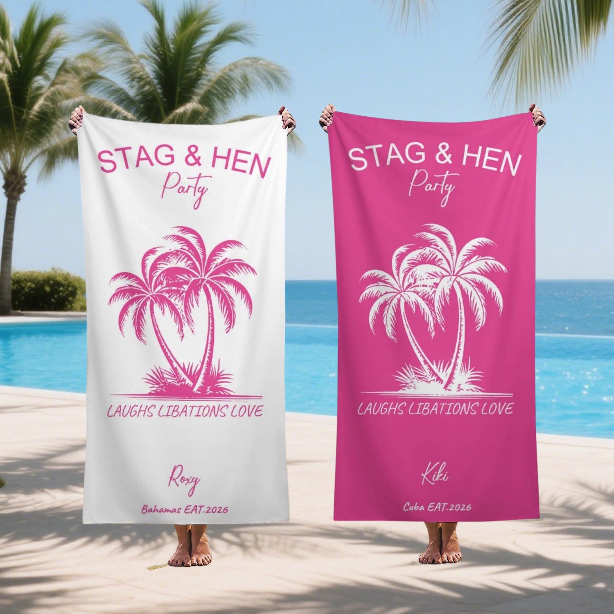 Birthday Party Pool Towel,friends Beach Trip Gift, Vacation Towels,bachelorette Trip Gift,beach Towels,bride Beach Towels