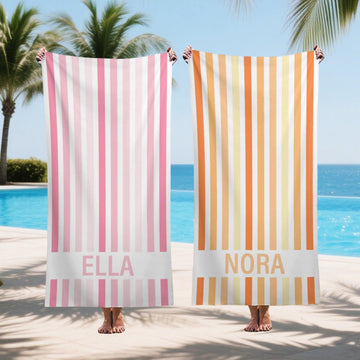 Stripes Pool Towel,friends Beach Trip Gift, Vacation Towels,bachelorette Trip Gift,beach Towels,bride Beach Towels