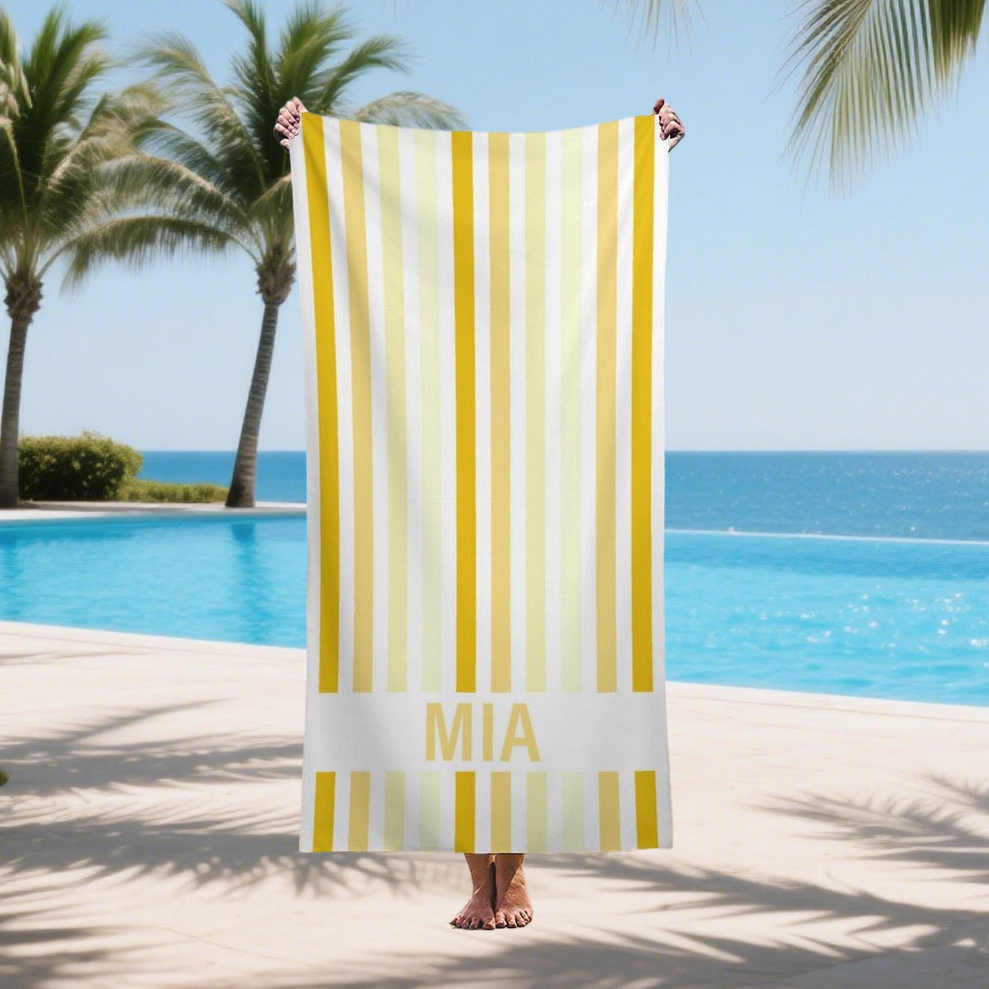Stripes Pool Towel,friends Beach Trip Gift, Vacation Towels,bachelorette Trip Gift,beach Towels,bride Beach Towels