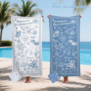 Bachelorette Party Pool Towel,friends Beach Trip Gift, Vacation Towels,bachelorette Trip Gift,beach Towels,bride Beach Towels,wedding Gifts