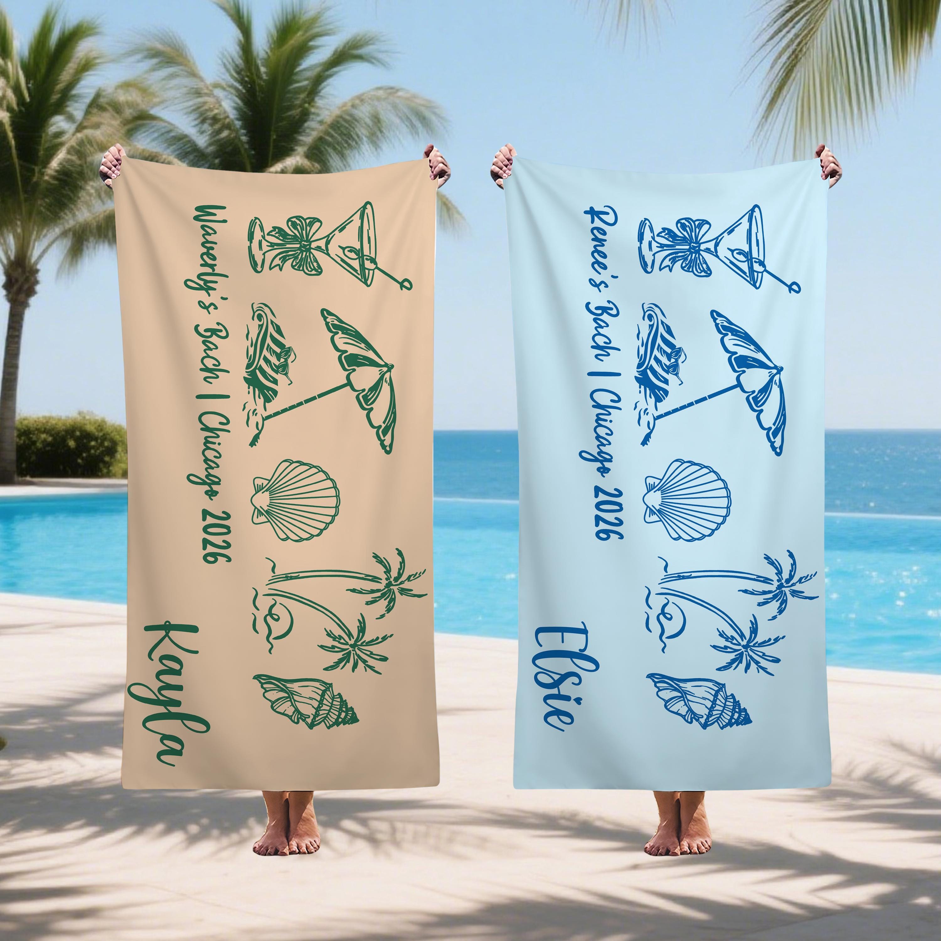Bachelorette Party Pool Towel,friends Beach Trip Gift, Vacation Towels,bachelorette Trip Gift,beach Towels,bride Beach Towels,wedding Gifts